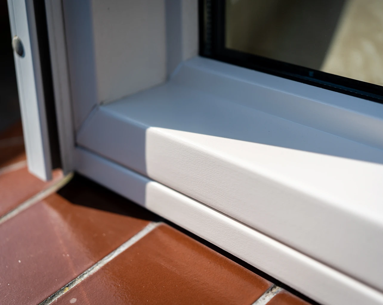 Hersteld kozijn met folie